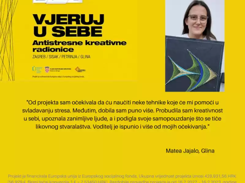 Antistresna kreativna radionica "Vjeruj u sebe"