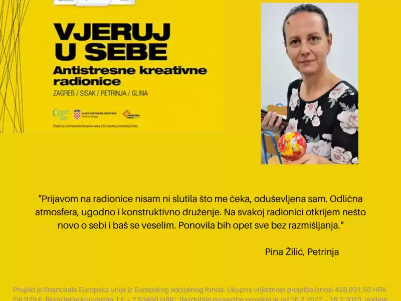 Antistresna kreativna radionica "Vjeruj u sebe"