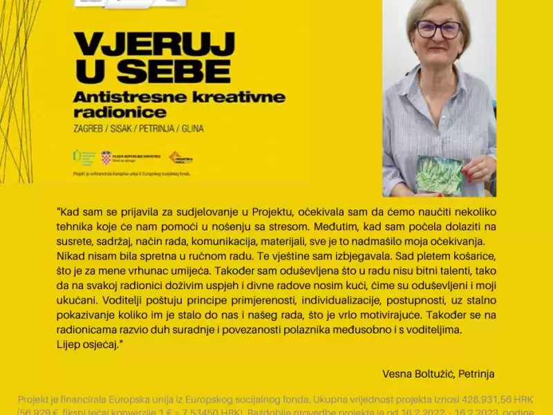 Izjava polaznice Vesne Boltužić iz Petrinje !