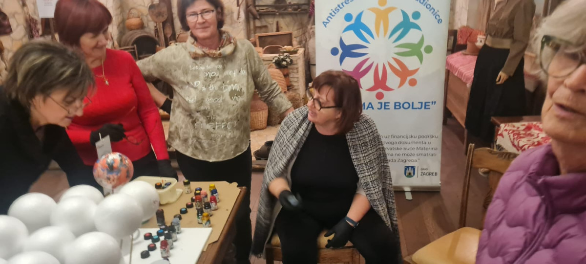 S NAMA JE BOLJE - antistresne kreativne radionice s članicama Udruge umirovljenika Seniori Studentskog grada