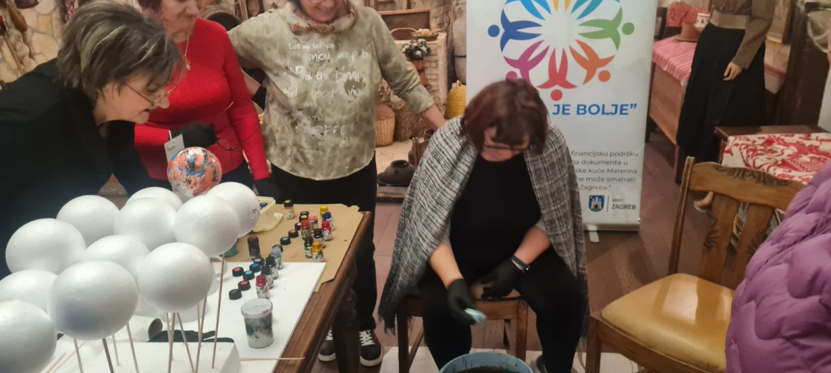 S NAMA JE BOLJE - antistresne kreativne radionice s članicama Udruge umirovljenika Seniori Studentskog grada